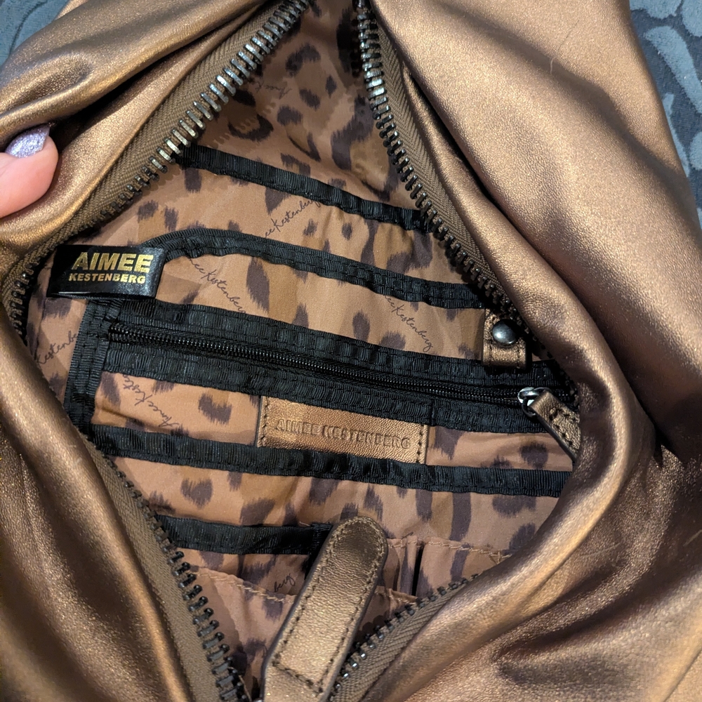 Aimee Kestenberg Tamitha Mini Backpack Metallic G… - image 2
